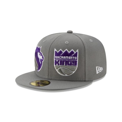 Sapca New Era Sacramento Kings NBA Double Hit 59FIFTY Fitted - Gri